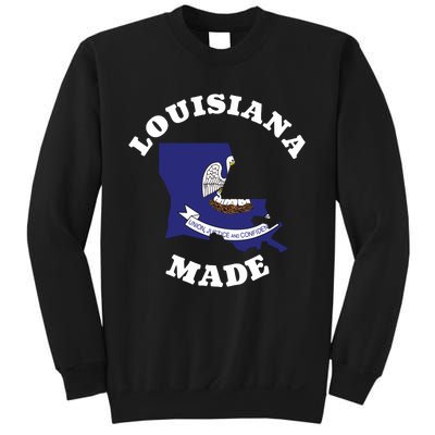 Louisiana Made Blue Louisiana Flag Louisiana State Pride Sweatshirt