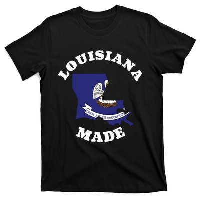 Louisiana Made Blue Louisiana Flag Louisiana State Pride T-Shirt