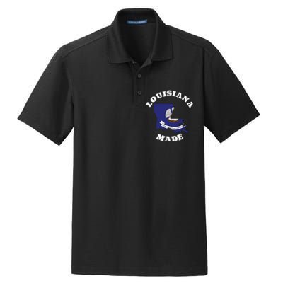 Louisiana Made Blue Louisiana Flag Louisiana State Pride Dry Zone Grid Polo