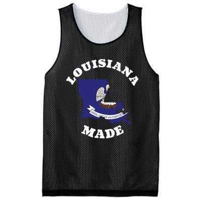 Louisiana Made Blue Louisiana Flag Louisiana State Pride Mesh Reversible Basketball Jersey Tank