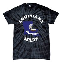 Louisiana Made Blue Louisiana Flag Louisiana State Pride Tie-Dye T-Shirt