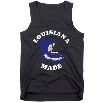 Louisiana Made Blue Louisiana Flag Louisiana State Pride Tank Top