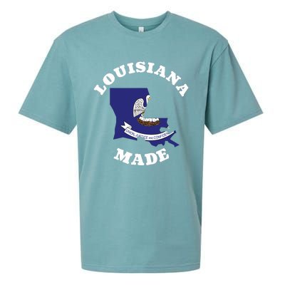 Louisiana Made Blue Louisiana Flag Louisiana State Pride Sueded Cloud Jersey T-Shirt