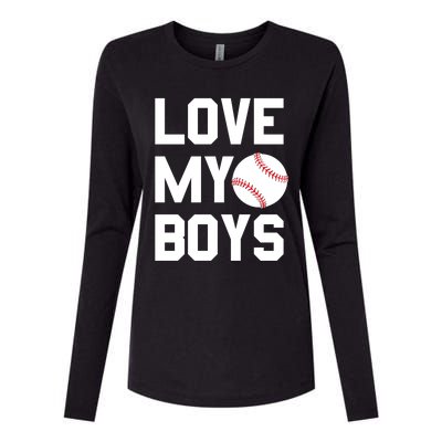 Love My Baseball Funny Baseball Lover Funny Gift Womens Cotton Relaxed Long Sleeve T-Shirt