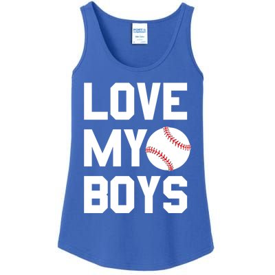 Love My Baseball Funny Baseball Lover Funny Gift Ladies Essential Tank