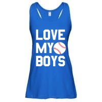 Love My Baseball Funny Baseball Lover Funny Gift Ladies Essential Flowy Tank