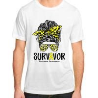 Leopard Messy Bun  Survivor Sarcoma Awareness Adult ChromaSoft Performance T-Shirt