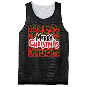 Leopard Merry Christmas Christmas Family Buffalo Plaid Christmas Leopard Prin Mesh Reversible Basketball Jersey Tank