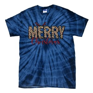 Leopard Merry Christmas Tie-Dye T-Shirt