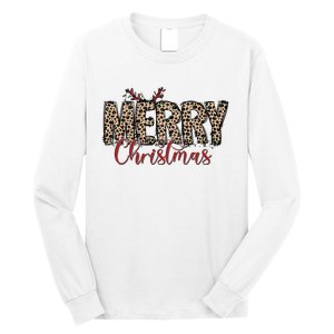 Leopard Merry Christmas Long Sleeve Shirt