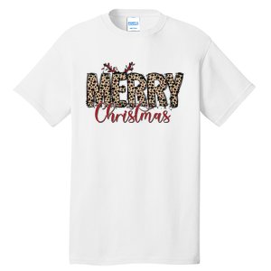 Leopard Merry Christmas Tall T-Shirt