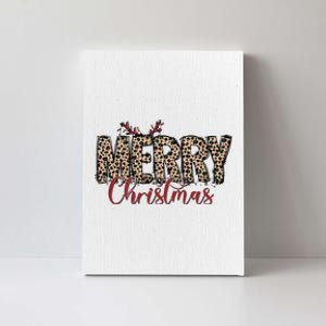 Leopard Merry Christmas Canvas