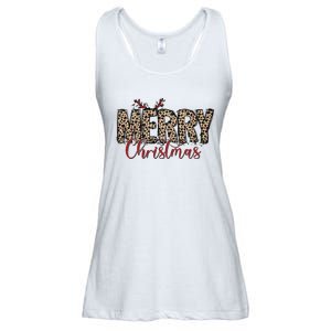 Leopard Merry Christmas Ladies Essential Flowy Tank