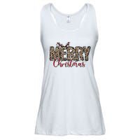 Leopard Merry Christmas Ladies Essential Flowy Tank