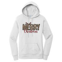 Leopard Merry Christmas Women's Pullover Hoodie