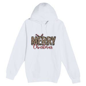 Leopard Merry Christmas Premium Pullover Hoodie