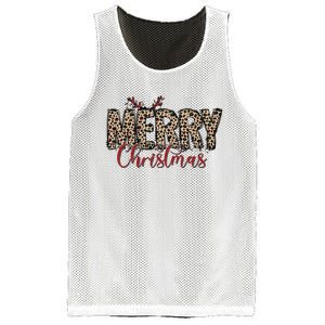 Leopard Merry Christmas Mesh Reversible Basketball Jersey Tank