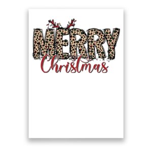 Leopard Merry Christmas Poster