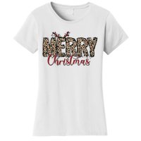 Leopard Merry Christmas Women's T-Shirt