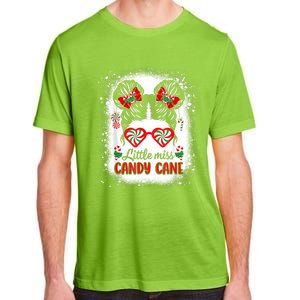 Littles Miss Candy Cane Bow Messy Bun Santa Christmas Party Adult ChromaSoft Performance T-Shirt