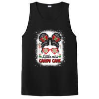 Littles Miss Candy Cane Bow Messy Bun Santa Christmas Party PosiCharge Competitor Tank