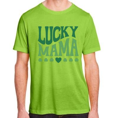 Lucky Mama Cute St Patricks Day Mom Adult ChromaSoft Performance T-Shirt