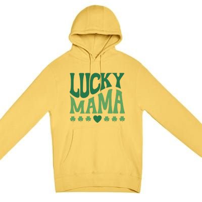 Lucky Mama Cute St Patricks Day Mom Premium Pullover Hoodie