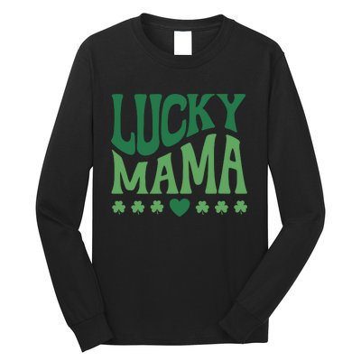 Lucky Mama Cute St Patricks Day Mom Long Sleeve Shirt