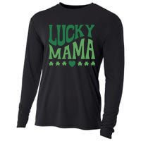 Lucky Mama Cute St Patricks Day Mom Cooling Performance Long Sleeve Crew