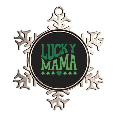 Lucky Mama Cute St Patricks Day Mom Metallic Star Ornament