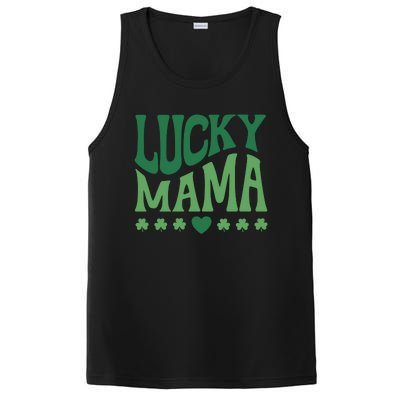 Lucky Mama Cute St Patricks Day Mom PosiCharge Competitor Tank