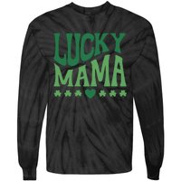 Lucky Mama Cute St Patricks Day Mom Tie-Dye Long Sleeve Shirt