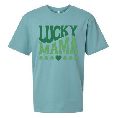 Lucky Mama Cute St Patricks Day Mom Sueded Cloud Jersey T-Shirt