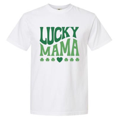 Lucky Mama Cute St Patricks Day Mom Garment-Dyed Heavyweight T-Shirt