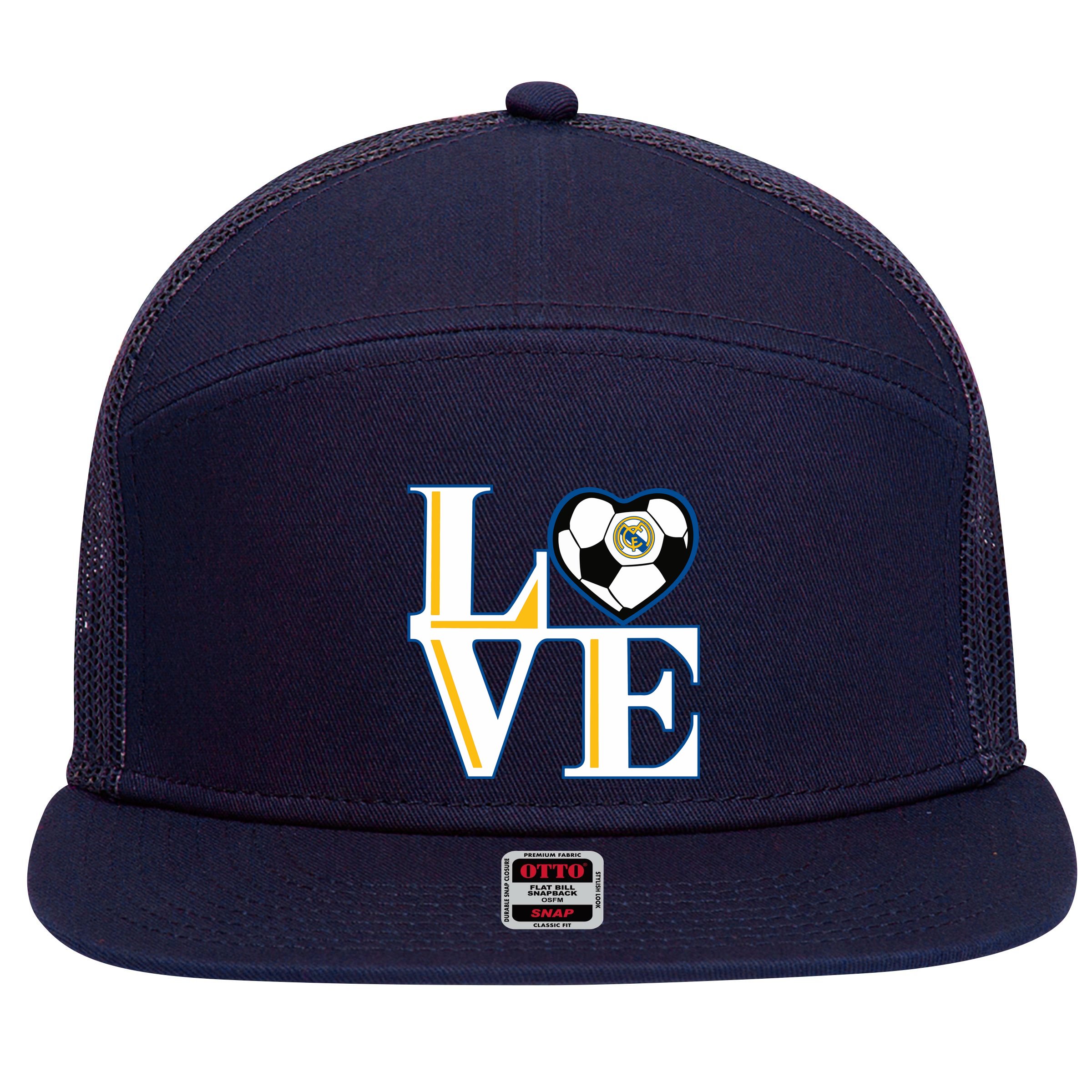 Love Madrid Cf 7 Panel Mesh Trucker Snapback Hat