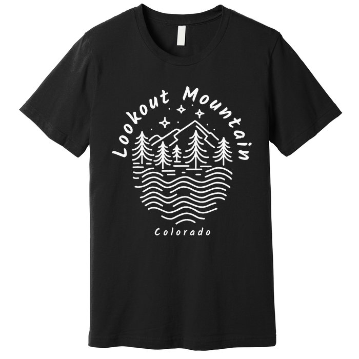 Lookout Mountain Colorado Mountain Range Premium T-Shirt