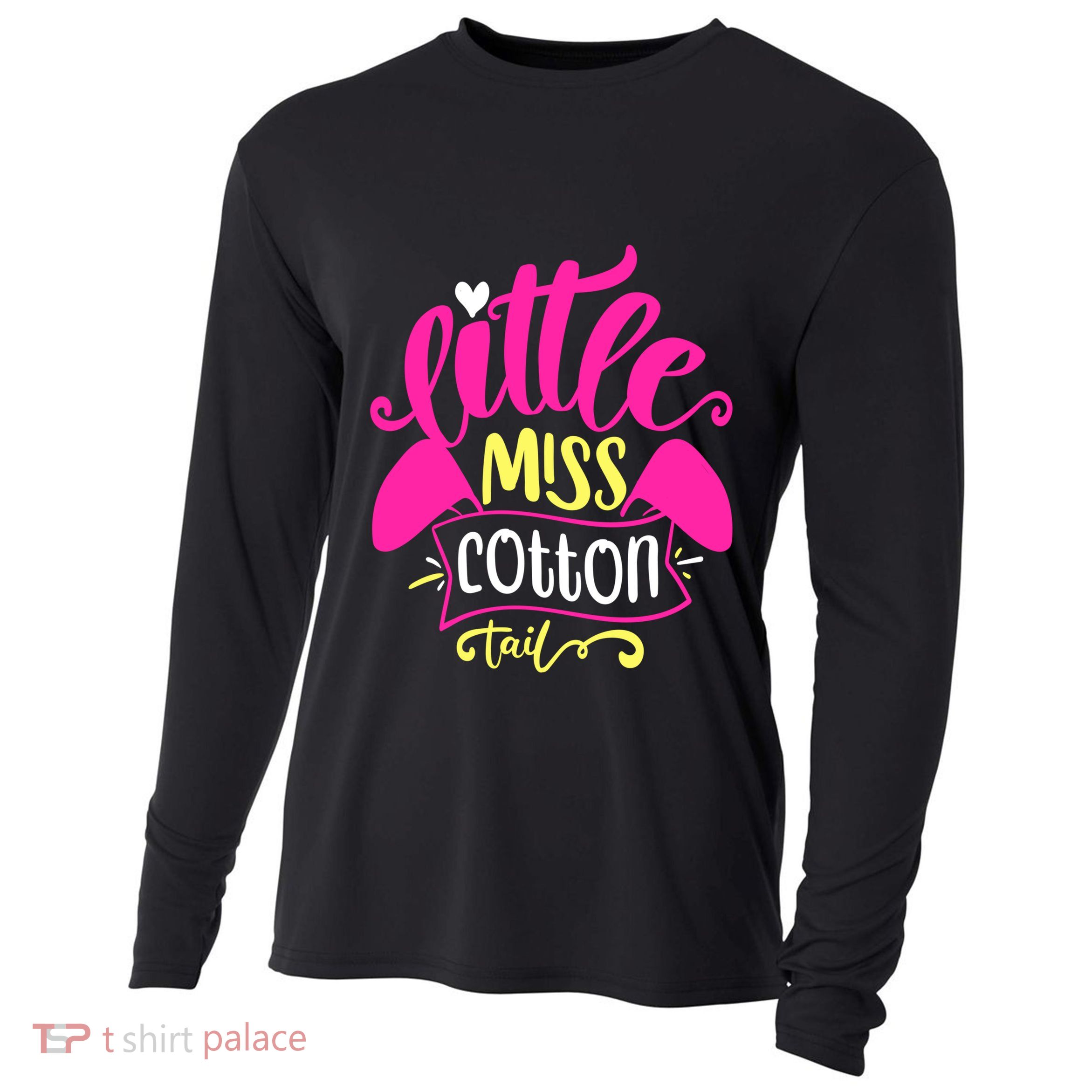 Little Miss Cotton Tail Gift Funny Easter Gift Cooling Performance Long Sleeve Crew