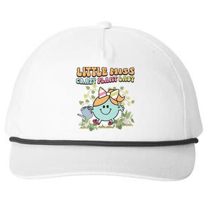 Little Miss Crazy Plant Lady Plant Mom Plant Lover Gardening Snapback Five-Panel Rope Hat