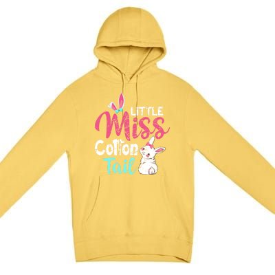 Little Miss Cotton Tail Cute Easter Bunny Vintage Easter Cute Gift Premium Pullover Hoodie