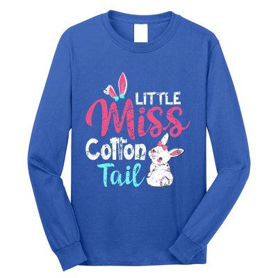 Little Miss Cotton Tail Cute Easter Bunny Vintage Easter Cute Gift Long Sleeve Shirt