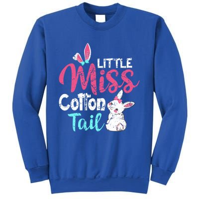 Little Miss Cotton Tail Cute Easter Bunny Vintage Easter Cute Gift Sweatshirt