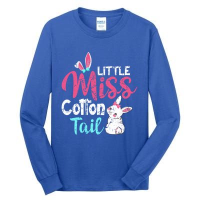 Little Miss Cotton Tail Cute Easter Bunny Vintage Easter Cute Gift Tall Long Sleeve T-Shirt