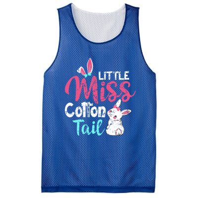 Little Miss Cotton Tail Cute Easter Bunny Vintage Easter Cute Gift Mesh Reversible Basketball Jersey Tank