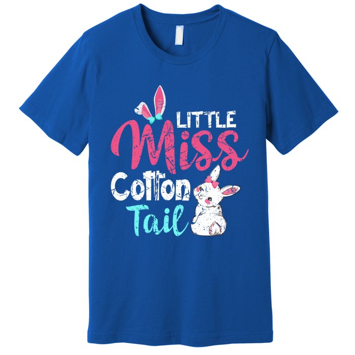 Little Miss Cotton Tail Cute Easter Bunny Vintage Easter Cute Gift Premium T-Shirt