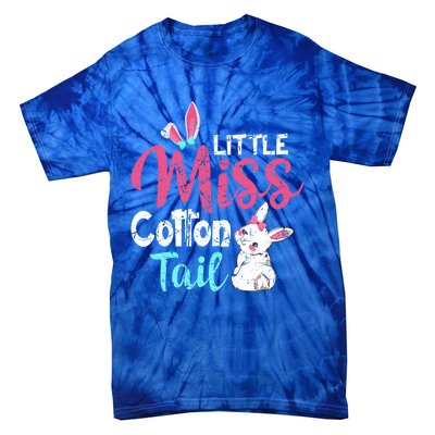 Little Miss Cotton Tail Cute Easter Bunny Vintage Easter Cute Gift Tie-Dye T-Shirt