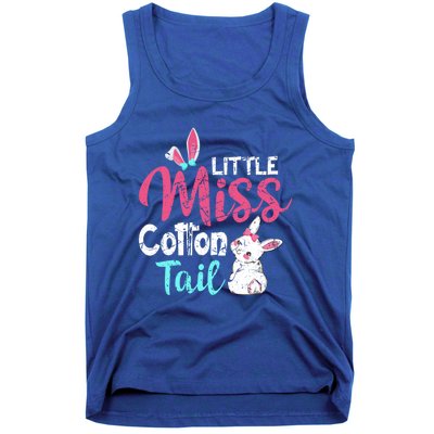 Little Miss Cotton Tail Cute Easter Bunny Vintage Easter Cute Gift Tank Top