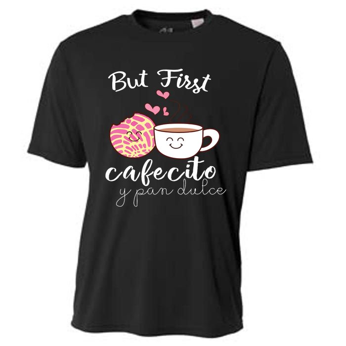 Latina Mom Cute Spanish Coffee And Conchas Pun Mama Cooling Performance Crew T-Shirt