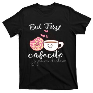 Latina Mom Cute Spanish Coffee And Conchas Pun Mama T-Shirt