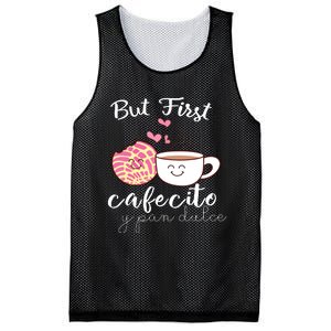 Latina Mom Cute Spanish Coffee And Conchas Pun Mama Mesh Reversible Basketball Jersey Tank