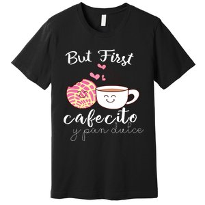 Latina Mom Cute Spanish Coffee And Conchas Pun Mama Premium T-Shirt